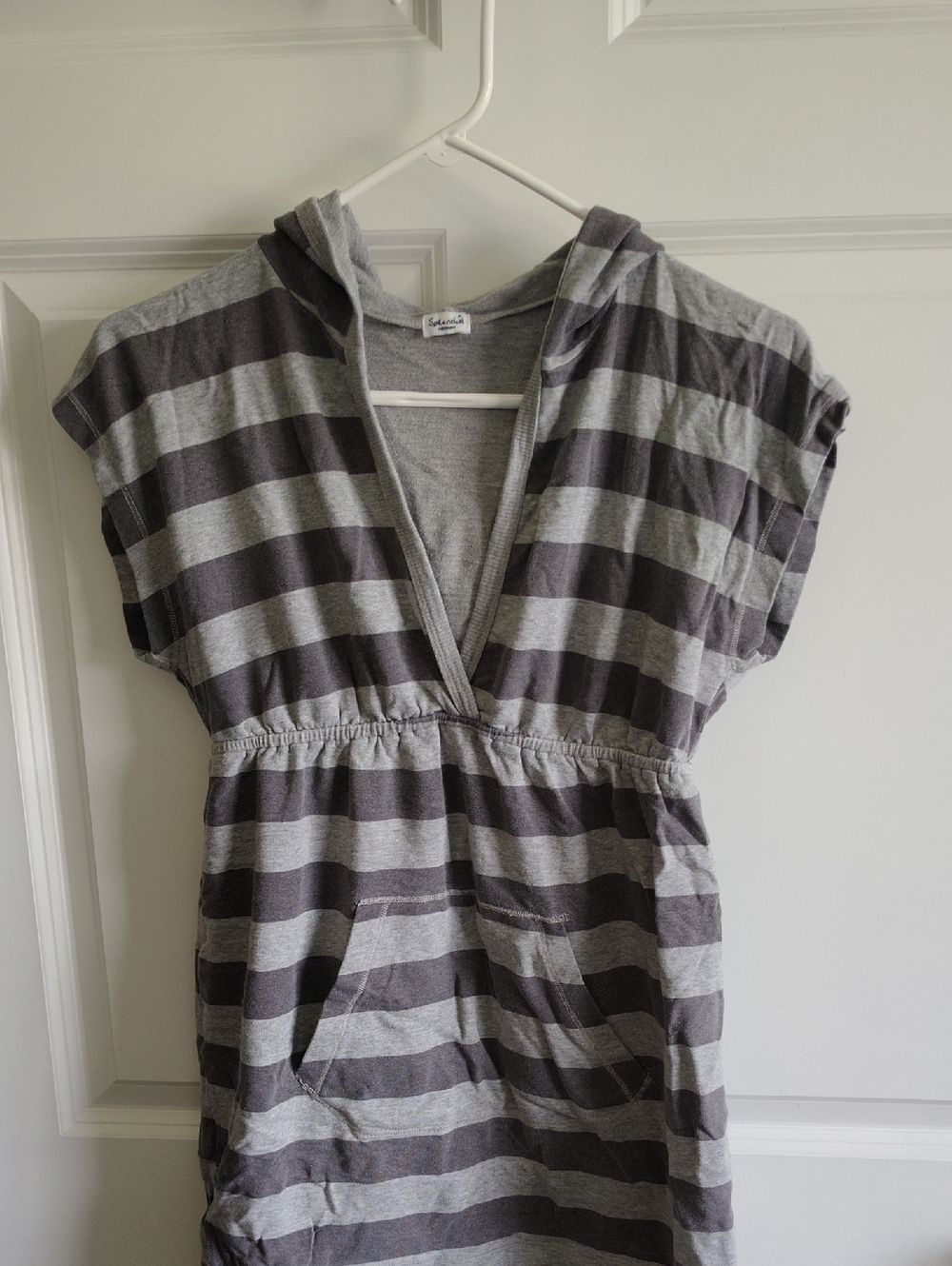 Splendid Heather Gray Knit Hooded Top